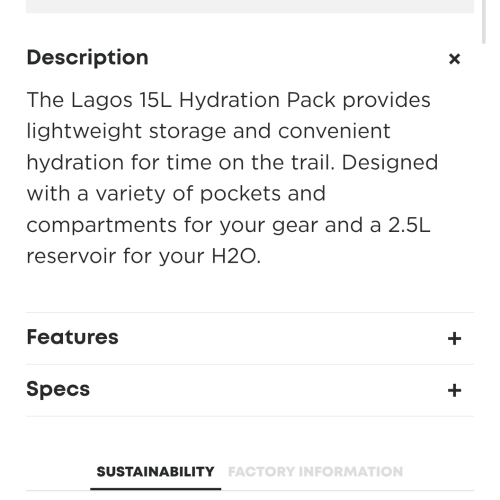 NWT Cotopaxi Lagos 15L Hydration Hiking Pack-Grain - Picture 8 of 10